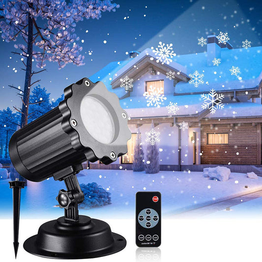 LED Blizzard Snowflake Outdoor Lawn Projector Light