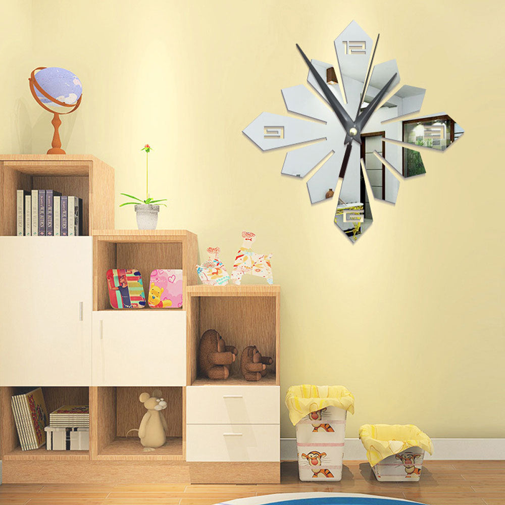 Creative Geometric Pattern Acrylic Mirror Wall Clock