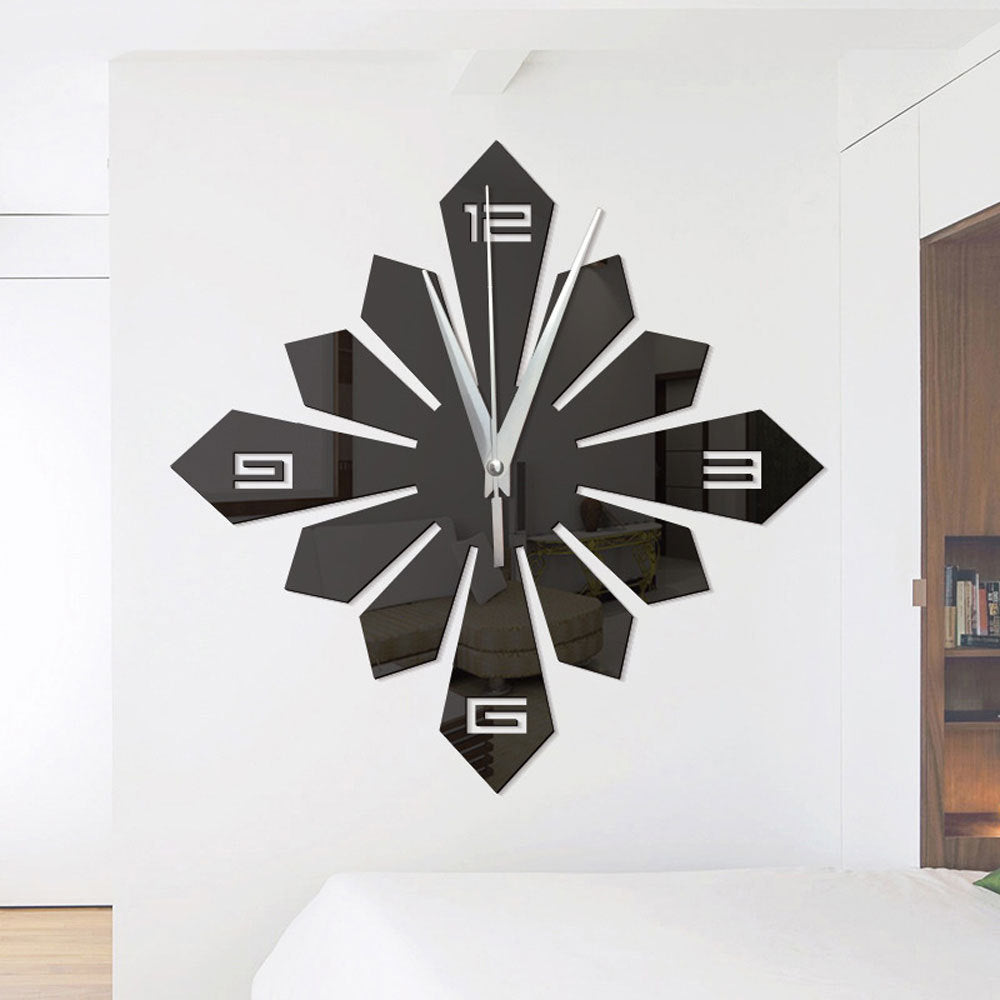 Creative Geometric Pattern Acrylic Mirror Wall Clock