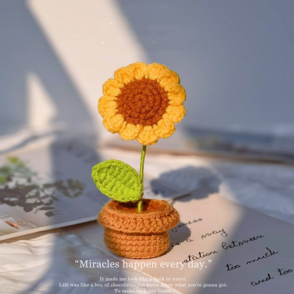 Sunflower Hand-woven Wool Crochet Diy Material Package