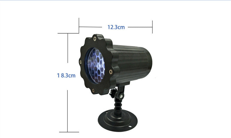 LED Blizzard Snowflake Outdoor Lawn Projector Light