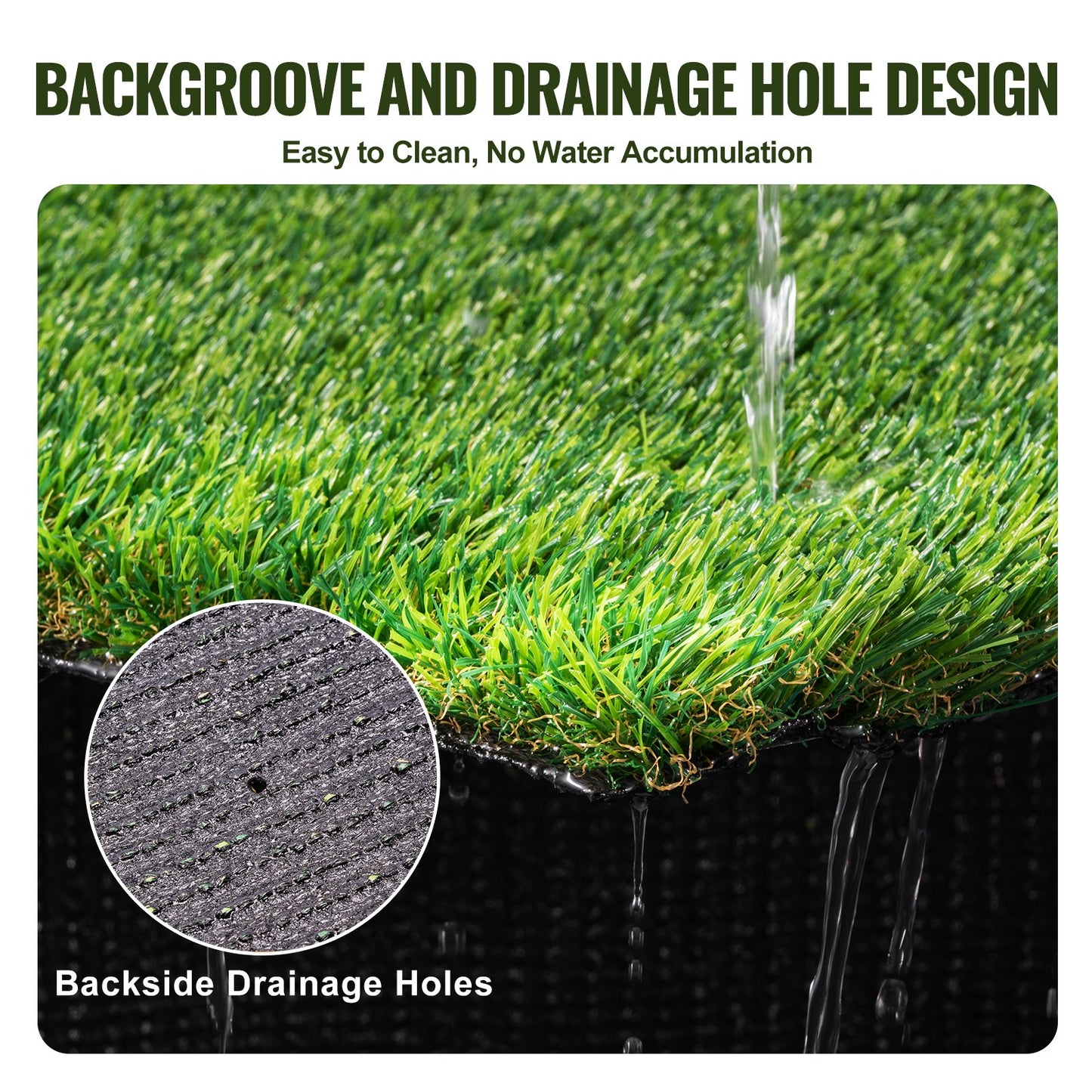 Artifical Grass, 1.8 X 3 M Rug Green Turf, 35mmFake Door Mat Outdoor Patio Lawn Decoration, Easy To Clean With Drainage Holes, Perfect For Multi-Purpose Home Indoor Entryway Scraper Dog Mats