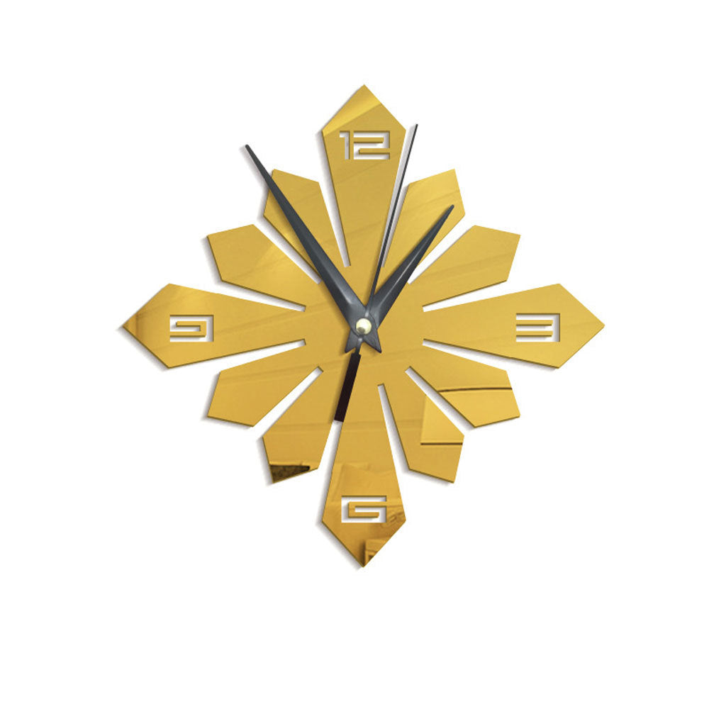 Creative Geometric Pattern Acrylic Mirror Wall Clock