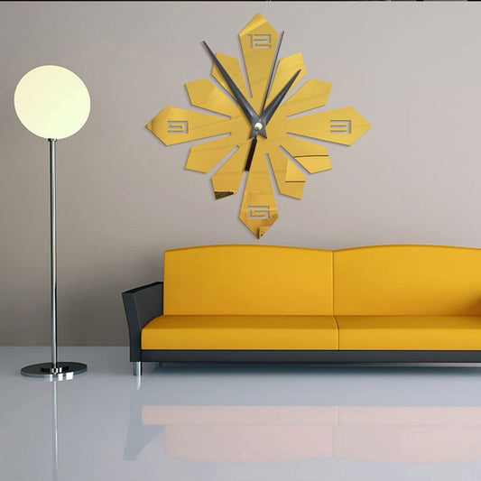 Creative Geometric Pattern Acrylic Mirror Wall Clock