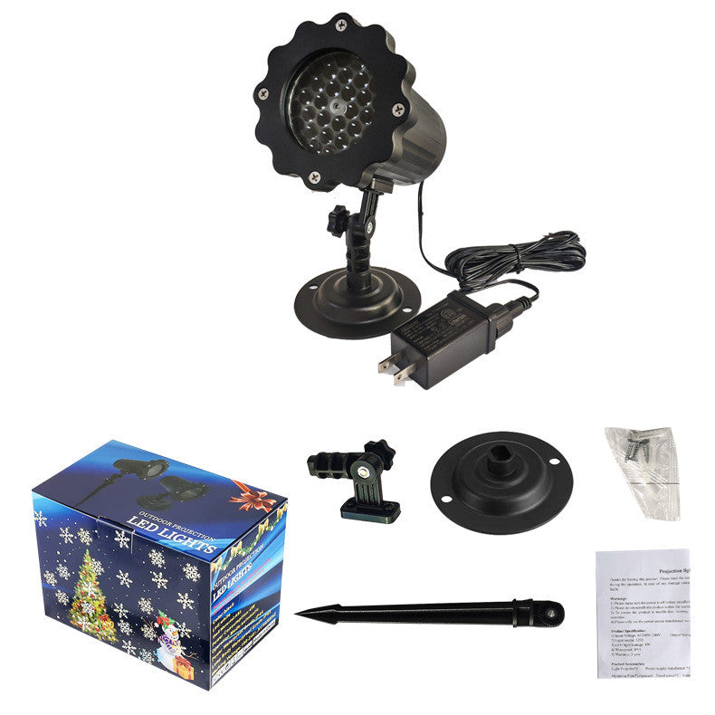 LED Blizzard Snowflake Outdoor Lawn Projector Light