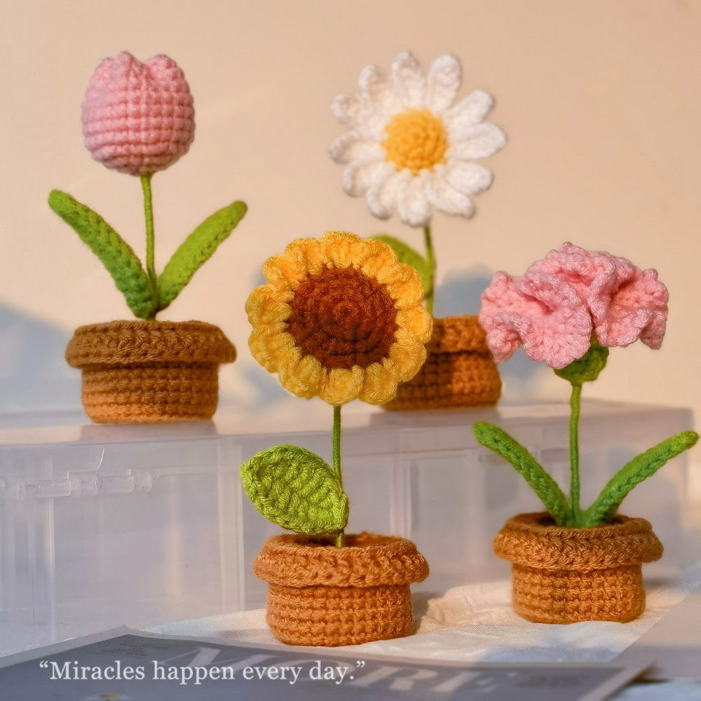 Sunflower Hand-woven Wool Crochet Diy Material Package